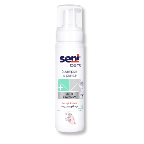 Seni Care, szampon w piance do mycia włosów bez użycia wody, 200 ml